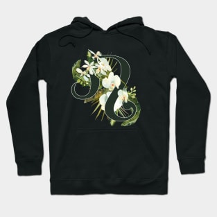 Leo Horoscope Zodiac White Orchid Design Hoodie